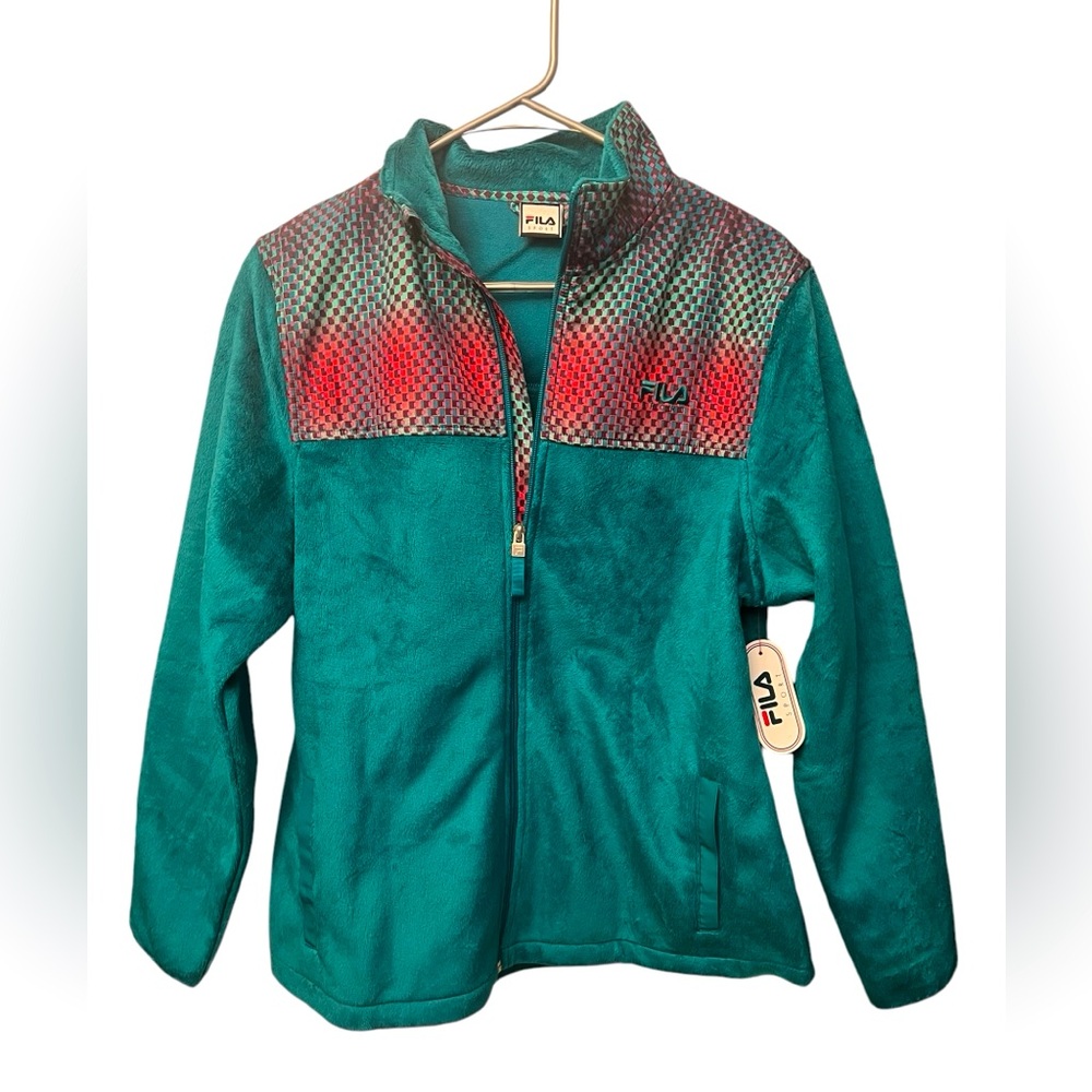 Fila Teal and Red Women's Sweater